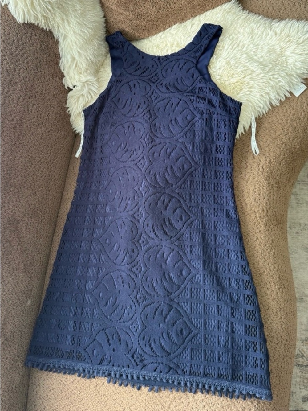 Lilly Pulitzer Mango Knit Shift Dress in Navy Blue